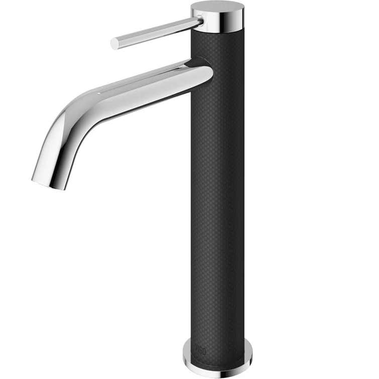 Lexington Single Handle Single-Hole Bathroom Vessel Faucet with Carbon Fiber