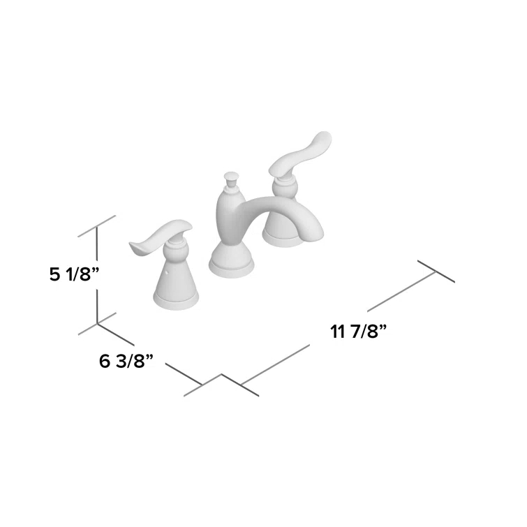 Linden Widespread Bathroom Faucet 3 Hole, 2-handle Bathroom Sink Faucet with Drain Assembly