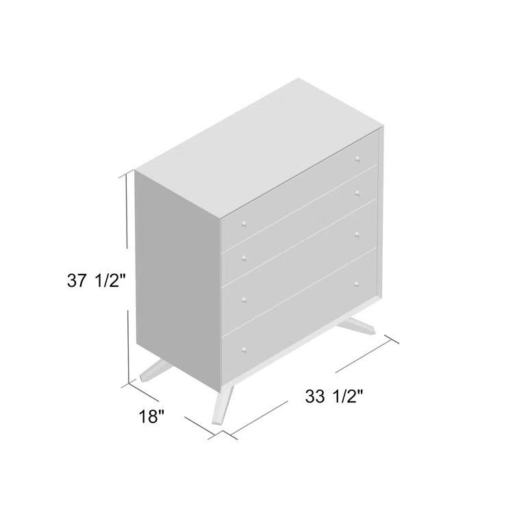 Astrid 33.5'' W 4 - Drawer Dresser