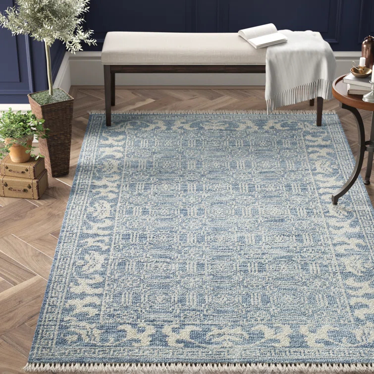 Addie Wool Denim/Cream Rug