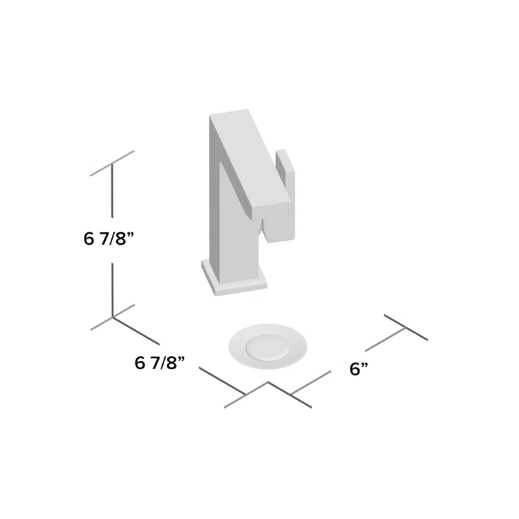 Mod Single-Hole Single-handle Bathroom Faucet with Drain Assembly