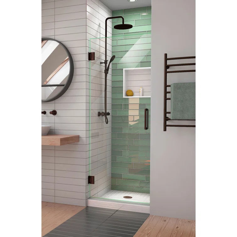 Unidoor-LS 29'' W x 72" H Hinged Frameless Shower Door with ClearMax Technology