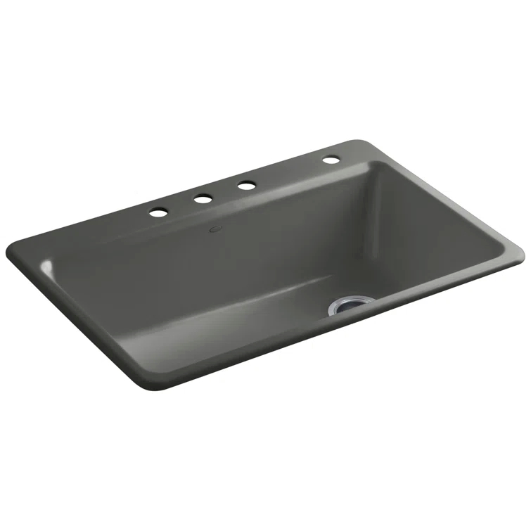 Riverby 33" L x 22" W x 9-5/8" Top-Mount Single Bowl Kitchen Sink W/ Accessories
