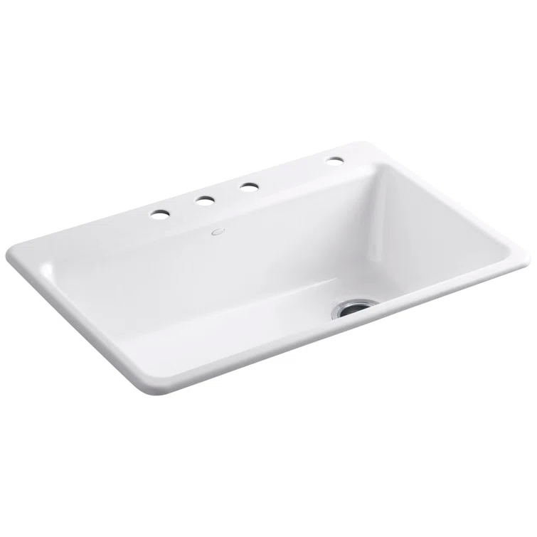 Riverby 33" L x 22" W x 9-5/8" Top-Mount Single Bowl Kitchen Sink W/ Accessories