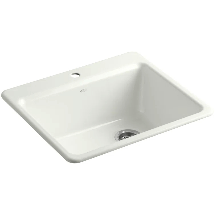 Riverby 25" L x 22" W x 9-5/8" Top-Mount Single-Bowl Kitchen Sink with Basin Rack