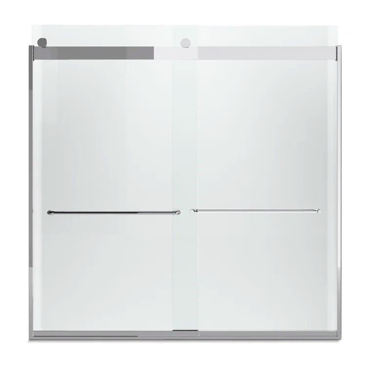 Levity 59.63" x 59.75" Bypass Bath Door with CleanCoat® Technology