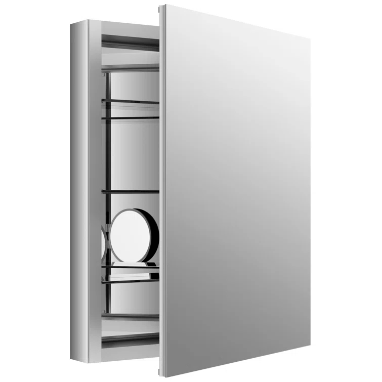 Verdera® Recessed or Surface Mount Medicine Cabinet with 3 Adjustable Shelves