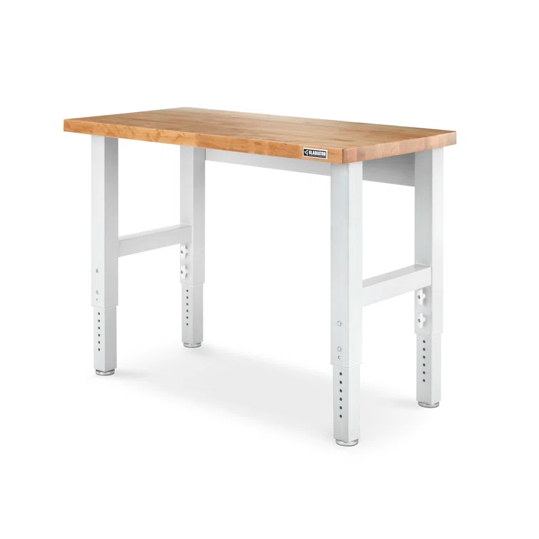 Adjustable Height Hardwood Workbench
