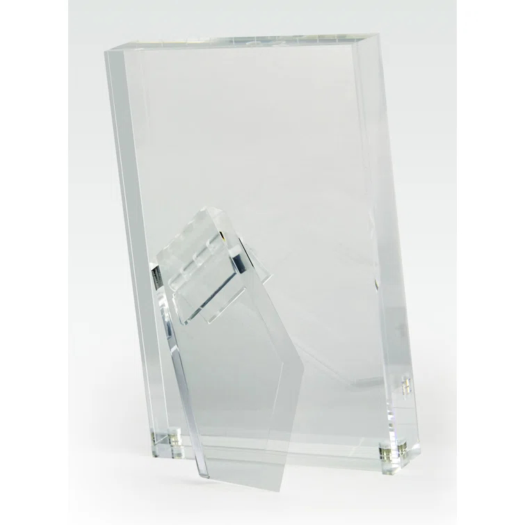 Modern 8x10 Gold and Clear Acrylic Tabletop Picture Frame