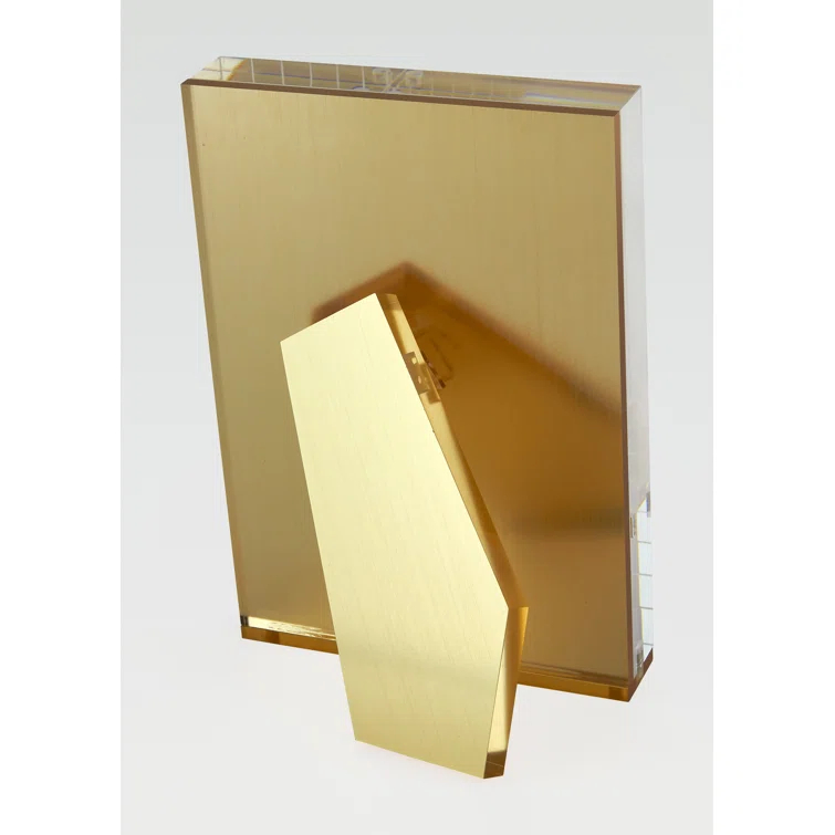 Gold Acrylic 8x10 Tabletop Floating Picture Frame
