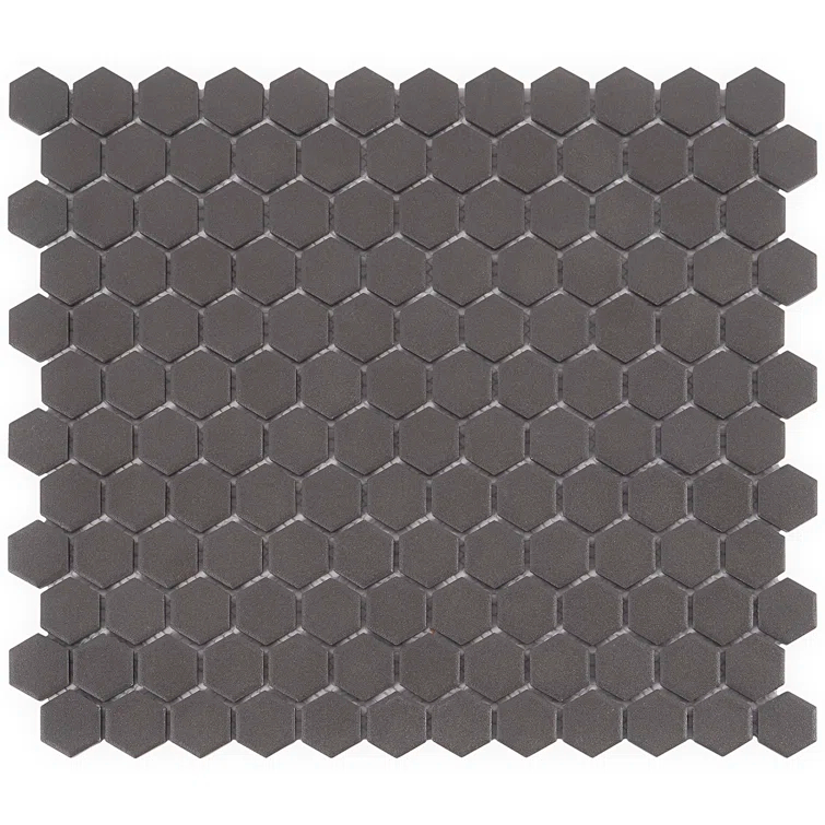 Slim 10.23" x 11.81" Matte Porcelain Floor and Wall Mosaic Tile