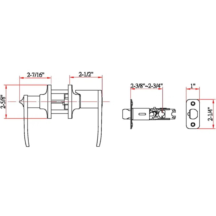 Delavan Keyed Entry Door Lever