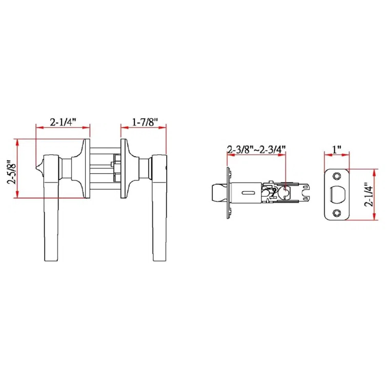 Scroll Privacy Bed/Bath Door Lever