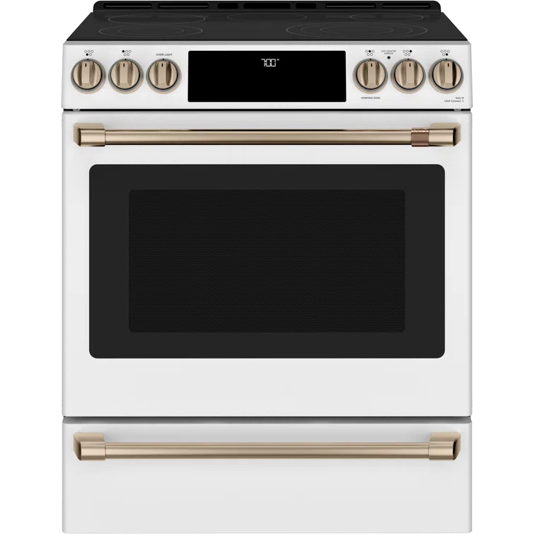 Café 30" 5.7 cu. ft. Smart Slide-in Electric Range with Convection Oven and Radiant Cooktop