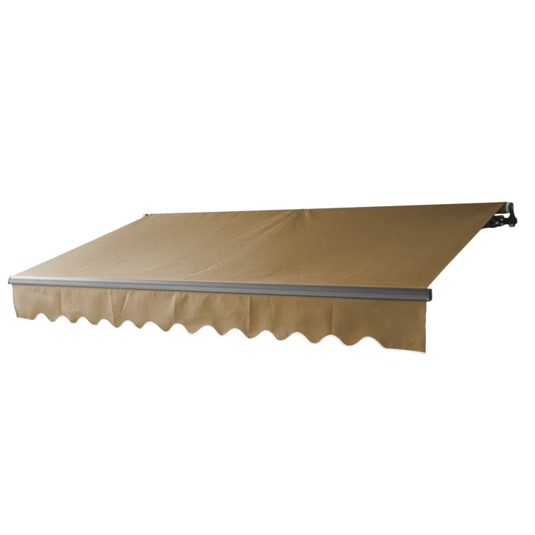 Retractable Home Patio Awning | Deck Canopy |UV Protection Sunshade | Manual Black Frame | Upgraded 2024