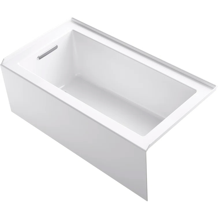 Underscore 60" x 32" Rectangular Alcove Soaking Bathtub with Integral Apron