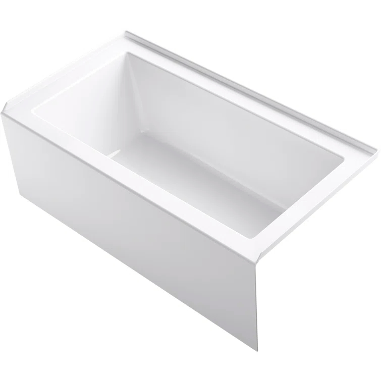Underscore 60" x 32" Rectangular Alcove Soaking Bathtub with Integral Apron