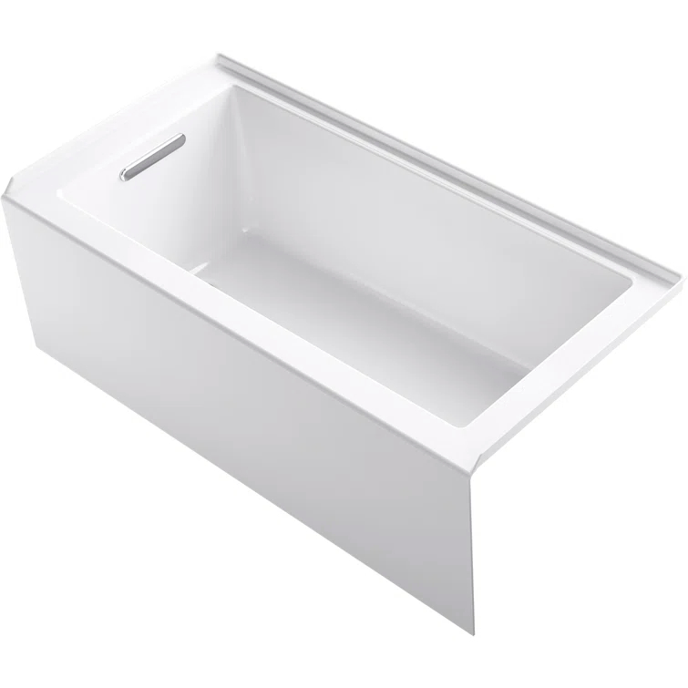 Underscore 60" x 30" Rectangular Alcove Soaking Bathtub with Integral Apron