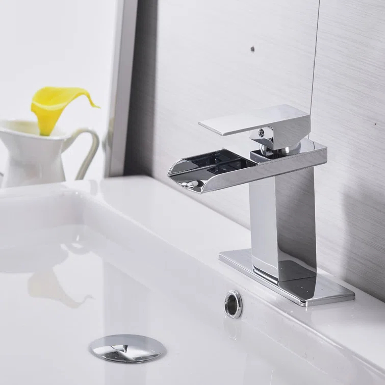 VIBRANTBATH YZJ9009-C-2 Single-Hole Single-handle Bathroom Faucet with Drain Assembly