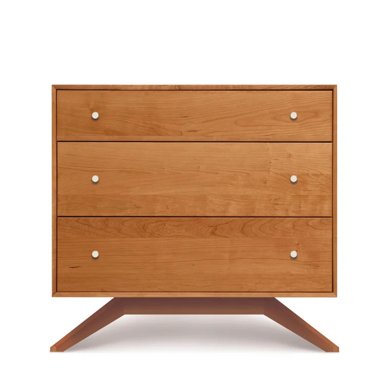 Astrid 3 Drawer 33.5" W Solid Wood Chest