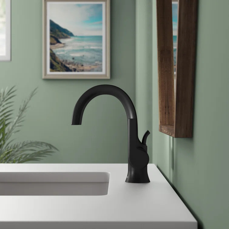 Doux Single Hole Bathroom Faucet with Drain Assembly