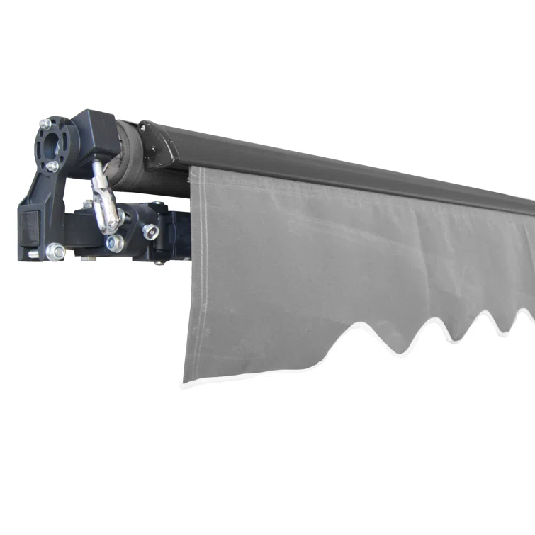 Motorized Retractable Patio Awning- Black Frame