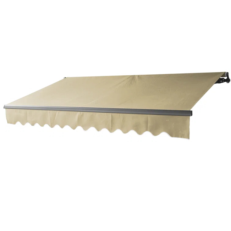 Motorized Retractable Patio Awning- Black Frame