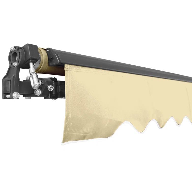 Motorized Retractable Patio Awning- Black Frame