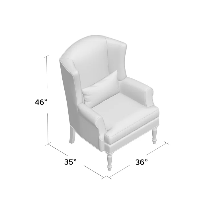 Zentique Upholstered Wingback Chair
