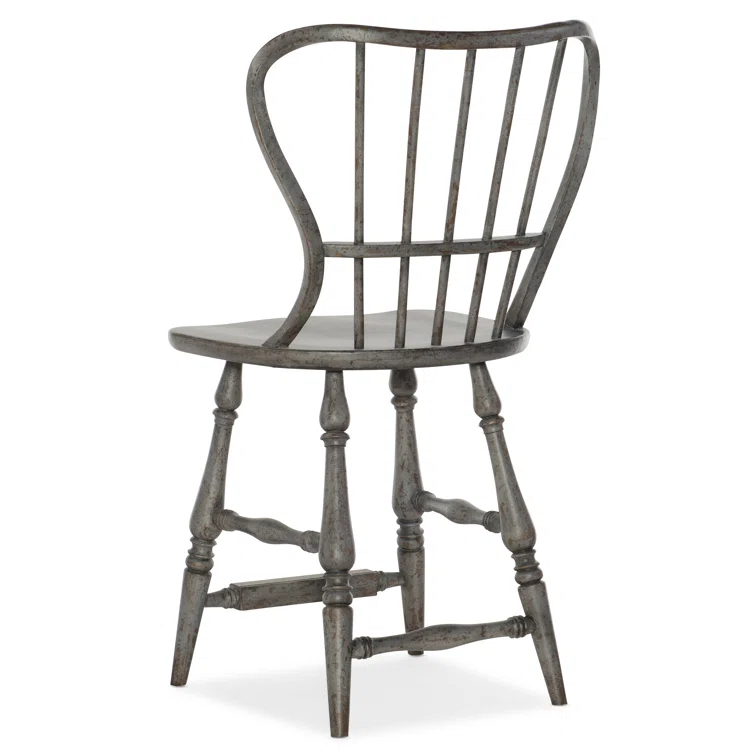 Transitional Speckled Gray 24" Wood Counter Stool