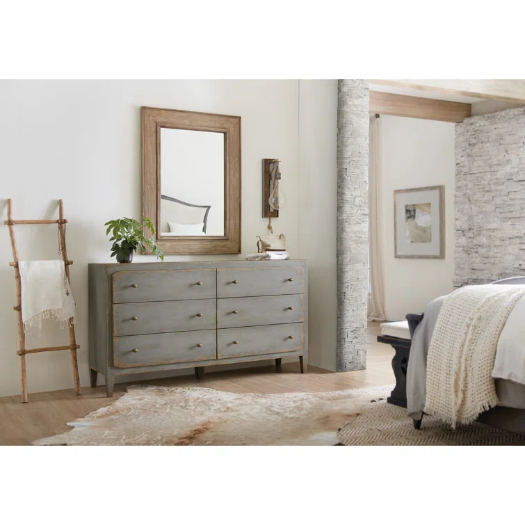 Natural Pine Wood Rectangular Wall Mirror
