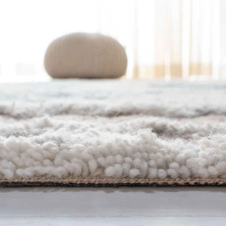 Adelone Shag Hand Tufted Wool Southwestern Rug