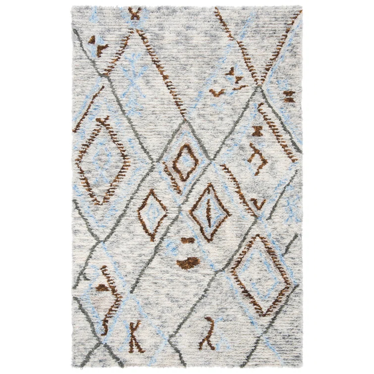 Powell Shag Hand Tufted Wool Southwestern Rug