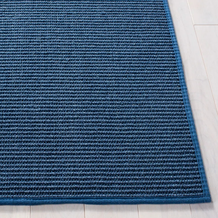 Martha Stewart Sisal/Jute Solid Color Rug in Blue
