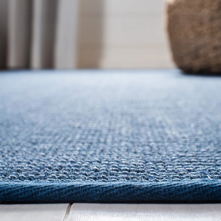 Martha Stewart Sisal/Jute Solid Color Rug in Blue