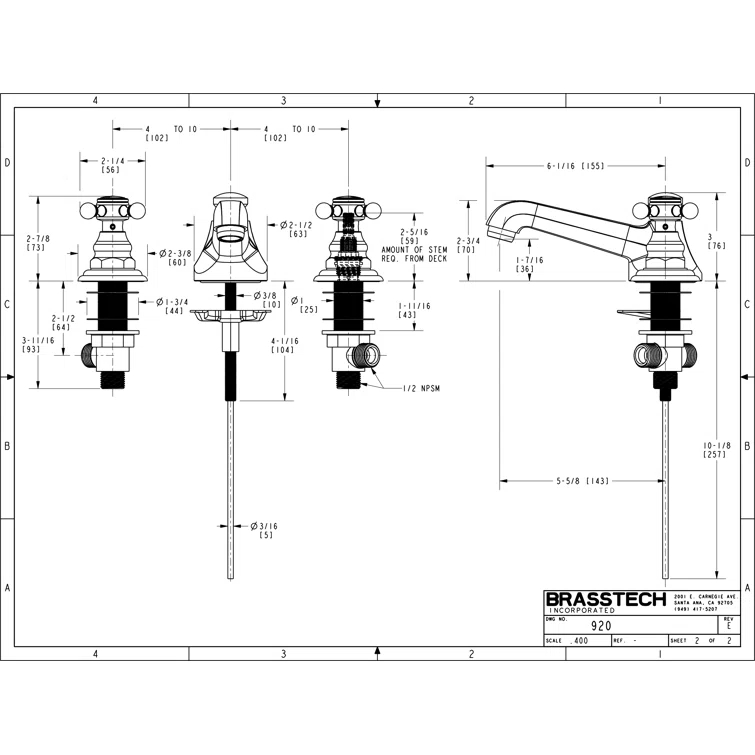 Astor Widespread Bathroom Faucet with Drain Assembly