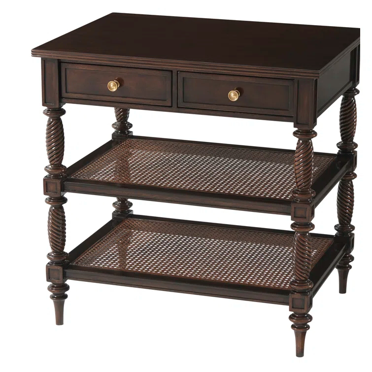 Theodore Alexander Blix Solid Wood 2 - Drawer End Table