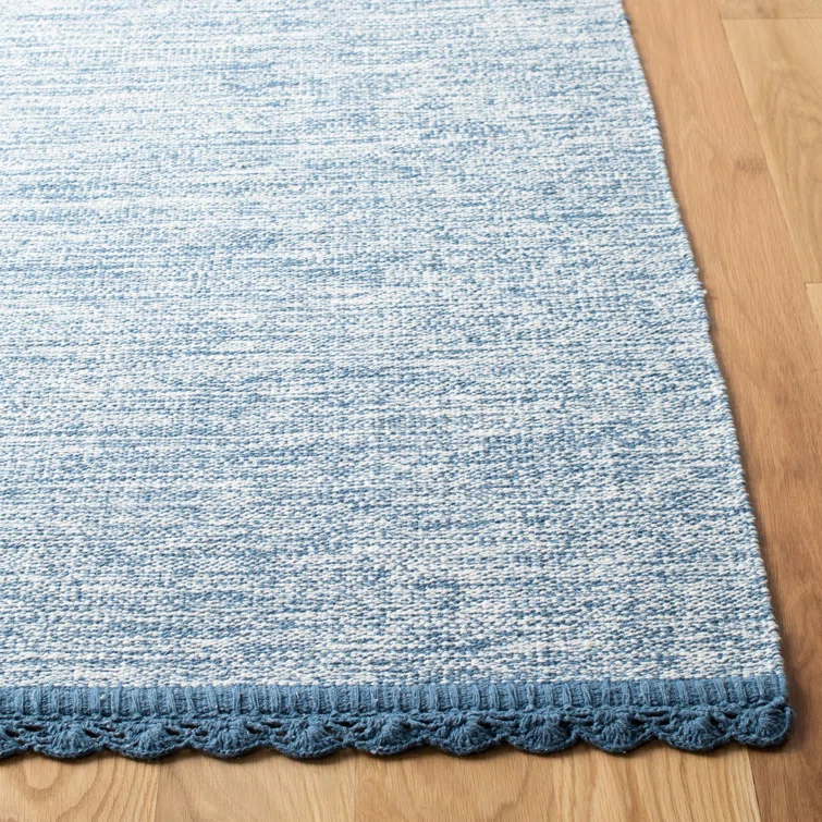 Mohnton Hand Woven Cotton Solid Color Rug