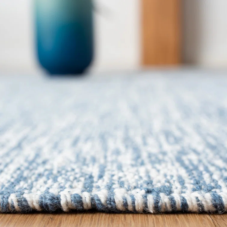 Mohnton Hand Woven Cotton Solid Color Rug