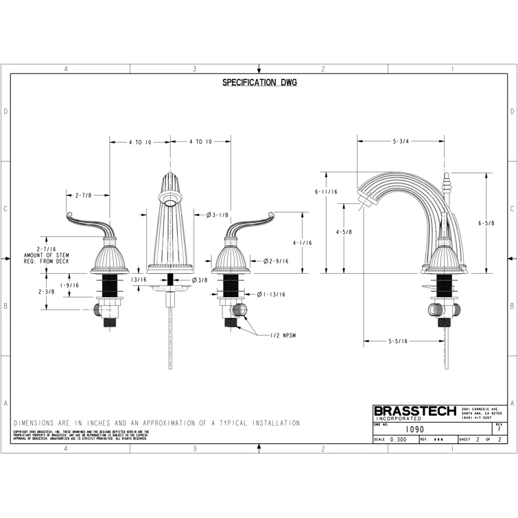 Alexandria Widespread Bathroom Faucet with Drain Assembly