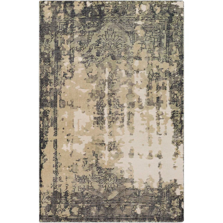 Hoboken Hand-Knotted Navy/Medium Gray Area Rug