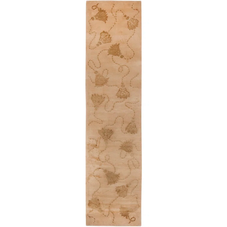 Safavieh Tibetan Hand Knotted Silk & Wool Pile Floral Rug | Perigold
