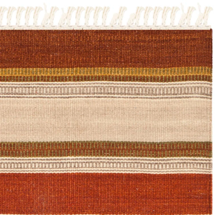 Striped Kilim Hand Woven Striped Indoor/Outdoor Rug
