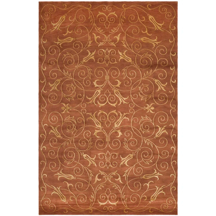 Hand Knotted Silk & Wool Pile Rug