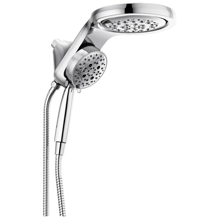 HydraChoice Hydrorain 5 Spray Dual Shower Head and Handheld Shower with H2Okinetic 1.75 GPM
