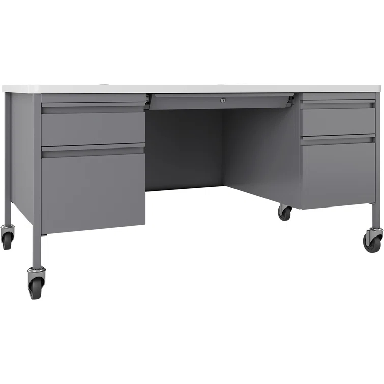 Fortress Steel Rectangular Teacher Desk