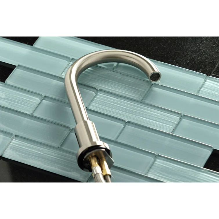 Kingston Brass NuvoFusion Two-Handle 3-Hole Deck Mount Widespread Bathroom Faucet with Brass Pop-Up Drain