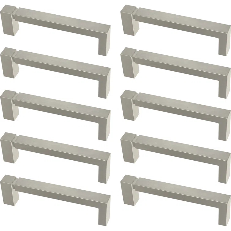 Asymmetric Notched Kitchen Cabinet or Furniture Drawer 3.75" Center Bar Pull Multipack