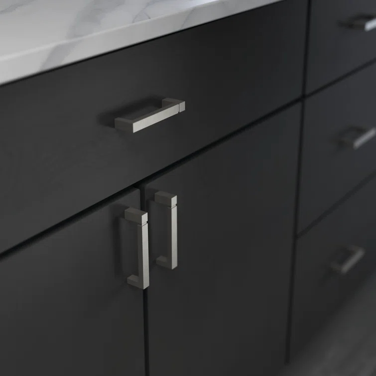 Asymmetric Notched Kitchen Cabinet or Furniture Drawer 3.75" Center Bar Pull Multipack