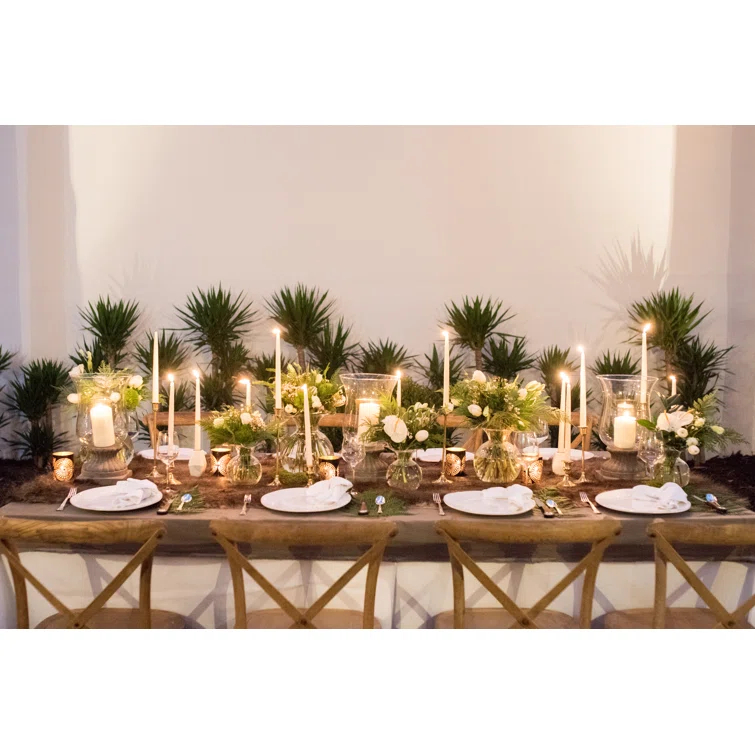 Elegant Clear Glass Fluted Vase for Bouquets